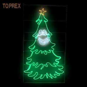 Toplex-Árbol de cuerda con motivo navideño, decoración de Navidad, resistente al agua, 2D, gran oferta