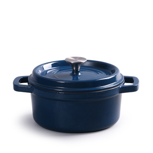 Casserole ronde <span class=keywords><strong>en</strong></span> <span class=keywords><strong>fonte</strong></span> émaillée de 32 cm x 40 cm, <span class=keywords><strong>grande</strong></span> capacité, pour usage commercial, avec couvercle - Product Image 4