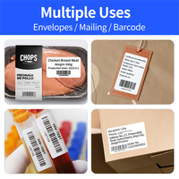 Papier d'étiquettes autocollantes blanches multi-usages 60 mm 40 mm compatibles avec les imprimantes thermiques directes, autocollant thermique sensible à la chaleur