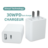 Chargeur rapide 20w 30w Pd QC3.0 pour téléphone, EU UK 65w 100w 120w GAN pliable, chargeur mural rapide USB Type C Usbc à 3 ou 4 ports