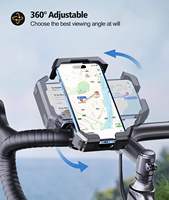 Support de téléphone pour vélo/moto/scooter en acier inoxydable, fixation au guidon, étanche, pince pour téléphone portable