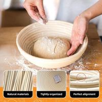 Grattoir à pâte Banneton biologique avec poignée Kits d'outils Panier Super Baking Mini Bread Proofing Silicone Bowls Set pour Table