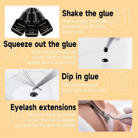 Colle adhésive pour cils DIY CLUSTER LASHES 5ml noire, résistante à l'eau, séchage rapide, sans alcool, sans latex, pour cils, marque privée