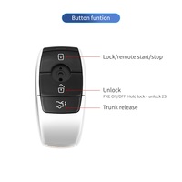 EASYGUARD Plug and Play Système d'alarme de voiture adapté pour Benz 13-15 Benz GLK/13-14 Classe E/13-14 E-Coupé Démarrage à distance sans clé