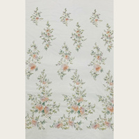 Tissu en mousseline métallique tissé brodé de sequins et de perles à motif floral aquarelle G3375, 8 couleurs, pour robes de mariée et robes de soirée