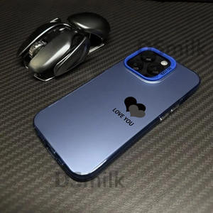 Elegante funda <span class=keywords><strong>de</strong></span> teléfono rosa para <span class=keywords><strong>iPhone</strong></span> 14 15 16 Pro Max Características LOVE YOU Heart Design Protege <span class=keywords><strong>la</strong></span> cámara Marco duradero - Product Image 1