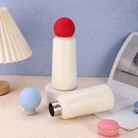 Bouteille d'eau portable en acier inoxydable de 350 ml avec bouchon à bille, nouveau design créatif, nez rouge, pour enfants