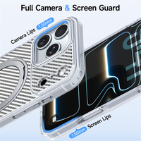 Coque de téléphone anti-chute en TPU+PC avec texture fibre de carbone et béquille réglable à fixation magnétique pour Google Pixel 10A 10 9 Pro XL 9A