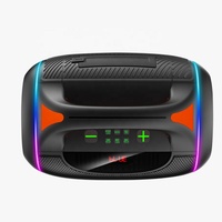 Sistema de Audio Estéreo, Altavoz para Fiestas con Doble Subwoofer de 4 Pulgadas, Espectáculo de Luces LED RGB, Puerto USB, TF, Aux, FM, Altavoz para DJ Familiar, para Exteriores