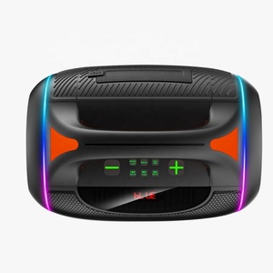 Système audio stéréo avec double subwoofer de 4 pouces, enceinte de fête avec spectacle de lumière LED RGB, ports USB, TF, AUX, FM, enceinte DJ pour <span class=keywords><strong>la</strong></span> maison, <span class=keywords><strong>la</strong></span> famille, en extérieur - Product Image 3