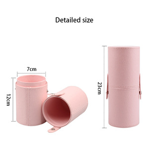 Lot de 12 pinceaux de maquillage de luxe avec logo personnalisé, sac en cuir pour pinceaux de maquillage végétalien professionnel - Product Image 3