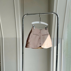 Coshe Alice Chic Jupe courte brodée pour femmes Détail sur le devant Bouton féminin doux Respirant Style décontracté pour Offre Spéciale d'été - Product Image 5