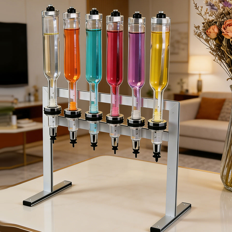 6 Bottles Wall Mounted Perfume Oil Dispenser Rack for DIY Perfume Bar ...