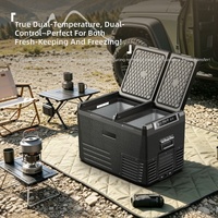 Réfrigérateur de voiture personnalisé avec pot intérieur intégré, longue conservation au froid, boîte isotherme à température verrouillable pour camping, extérieur et voyage