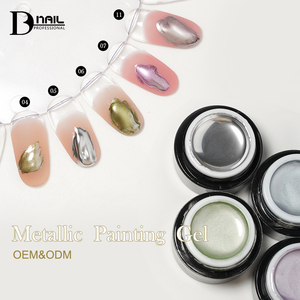 Gel de peinture en métal Doublure métallique dorée Gel UV Effet miroir brillant <span class=keywords><strong>Vernis</strong></span> à <span class=keywords><strong>ongles</strong></span> français Résine Soak-off Réfléchissant Sans TPO - Product Image 6