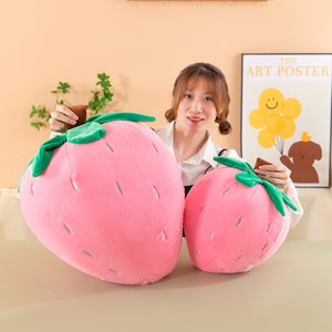 Dâu Tây Mặt dây chuyền gối tùy chỉnh dâu tây sang trọng GốI Trái Cây nhồi bông trẻ em màu đỏ trang trí đệm handmade cô gái plushies đồ chơi - Product Image 4