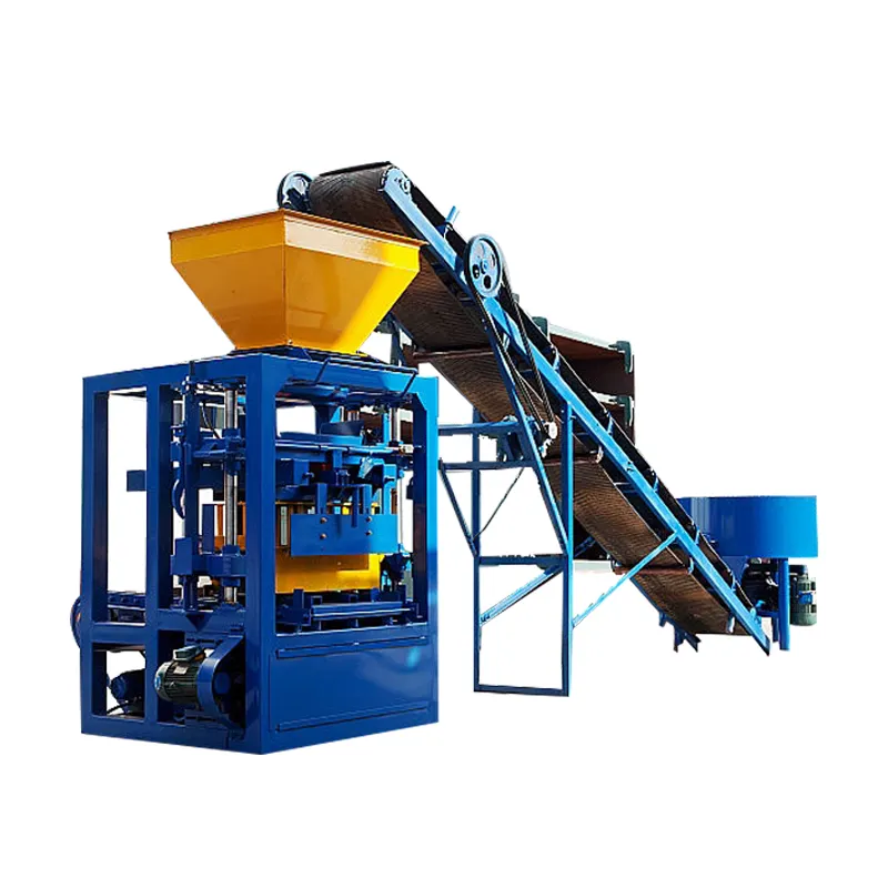 QT4-24 manual cement paving block making machine for color brick pavers in Zambia with low price