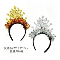 2027 Neujahrs-Haarspange mit Zahlen, Party-Deko, FROHES NEUJAHR, Silvester, Weihnachten, Silvester-Stirnband, Kopfschmuck