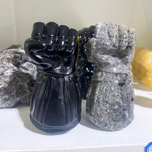 Sıcak satış obsidyen <span class=keywords><strong>Infinity</strong></span> dayağı oyma el oyma kristal el sanatları hediye için Yooperlite 7 çakra yumruk oyma - Product Image 3