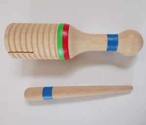 Vente en gros de hochets en bois à tube sonore unique, instrument de percussion Orff pour l'éducation musicale et les spectacles - Product Image 4