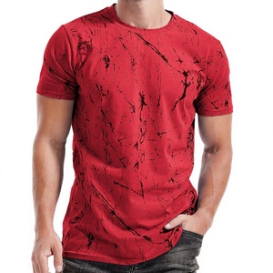 Camiseta RIFAT para Hombre, Roja, Lisa, de Manga Corta, Cuello Redondo, Corte Regular, Transpirable, Tejido de Rizo, Ecológica, Antiarrugas, de Secado Rápido, Informal - Product Image 1