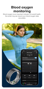 Homirn New Aura Y Tế Cấp HRV Tập Thể Dục Tracker Thông Minh Vòng Ngủ Theo Dõi Với Android App Điều Khiển Thép Trường Hợp Đối Với người Hồi Giáo - Product Image 5