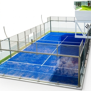 Fabricante de pistas de pádel panorámicas estándar FIP, precio de fábrica, vidrio de 12 mm, LED, certificado CE, cancha de pádel para exteriores e interiores - Product Image 3
