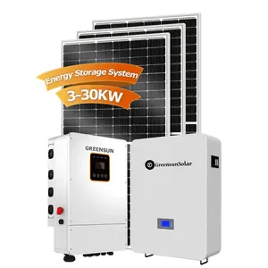 8kw 10kw 20kw 30kw 40kw Hybrid Solar System Lithium Battery Gel Battery Solar Panel Complete Set Kit