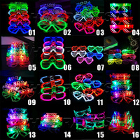 Lunettes en plastique LED en gros avec flash électronique, accessoires de décoration de fête de Noël à la mode, accessoires d'ambiance 2025
