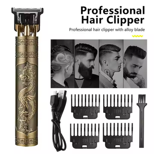 Máquina de Cortar Cabello Eléctrica Vintage Profesional, <span class=keywords><strong>Afeitadora</strong></span> y Recortadora para Hombres, Máquina de Corte de Barba USB - Product Image 2