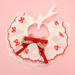 <span class=keywords><strong>Collar</strong></span> de Encaje Floral para Mascotas, Bandana con Lazo, Estampado de Frutas, Babero Delgado para Perros y Gatos, Toalla para Saliva, Lindo <span class=keywords><strong>Collar</strong></span> para Gato - Product Image 6