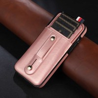Étui de téléphone en cuir PU pour iPhone 14 étui de luxe pour téléphone couverture arrière de téléphone Nouvelle arrivée Design Push Card Holder