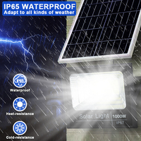 Projecteur LED Solaire Lumineux en ABS IP65 Rechargeable 200W-800W, Angle de Faisceau 120°, Température de Couleur 2700-6500K pour Jardin et Ferme