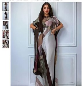 Nouvelle Robe Ample et Écharpe pour Femmes Arabes, Vêtement Musulman pour Fête et Voyage - Product Image 1