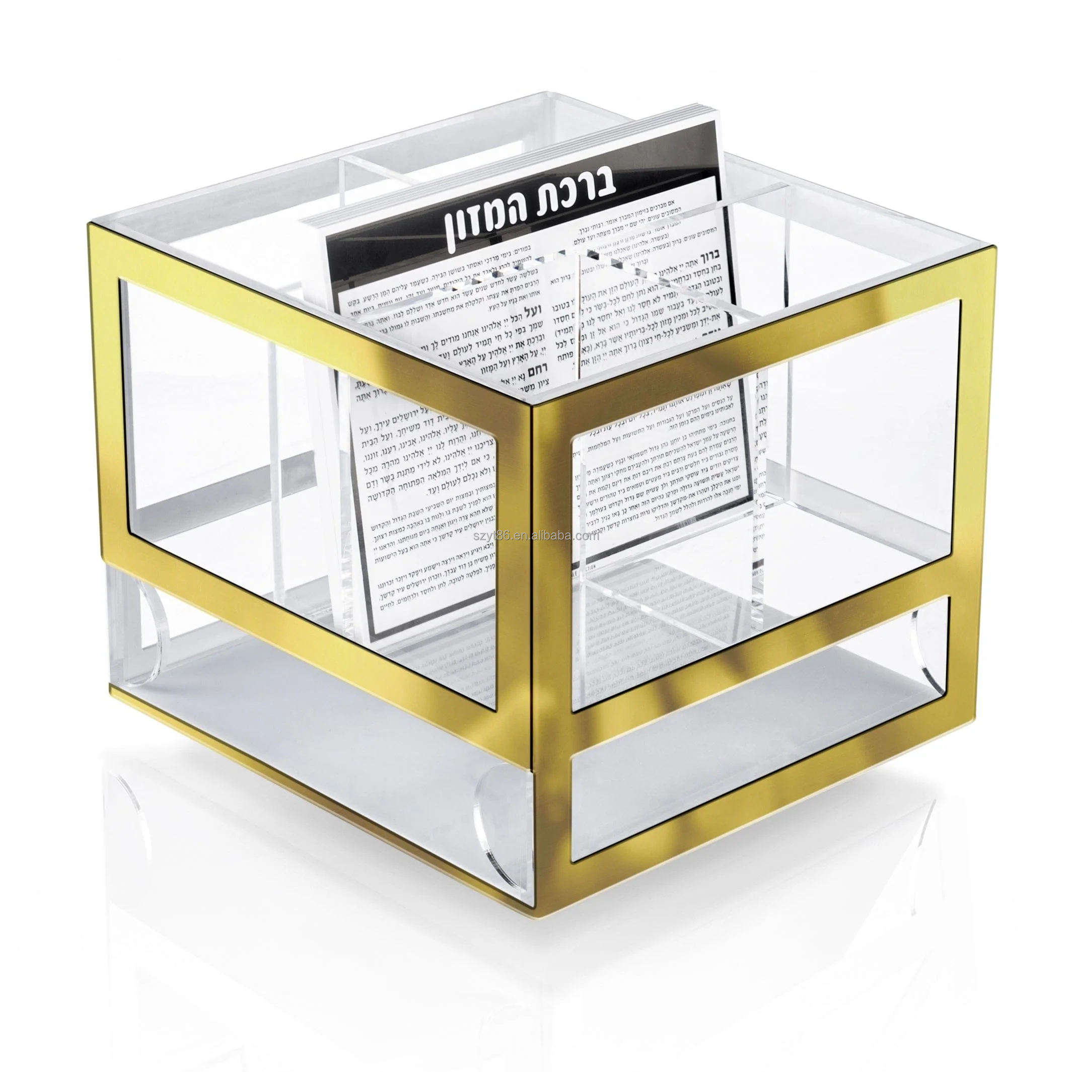 Juego de cubertería dorada con soporte y organizador