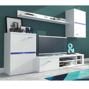 <span class=keywords><strong>Meuble</strong></span> <span class=keywords><strong>TV</strong></span> <span class=keywords><strong>suspendu</strong></span> en bois moderne avec plateau en marbre - Product Image 1