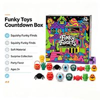 Calendrier de compte à rebours d'Halloween Lamajo, boîte mystère de 13 jours, jouets anti-stress TPR en forme de citrouille, œil et araignée, ensemble cadeau 14+