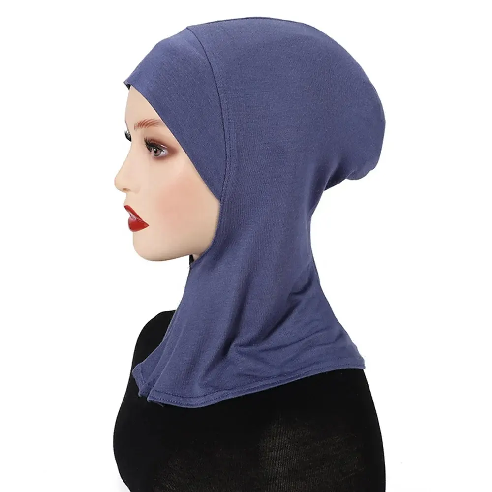 Topi jilbab dalam olahraga Muslim melar lembut topi Dalaman jilbab gaya klasik Crossover topi penutup penuh