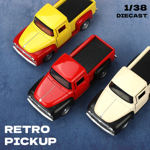 Modèle de voiture rétro classique vintage, camionnette en alliage, jouet de simulation - Product Image 2