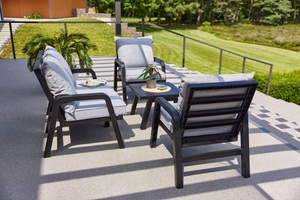 Set di mobili <span class=keywords><strong>da</strong></span> <span class=keywords><strong>giardino</strong></span> moderni <span class=keywords><strong>da</strong></span> esterno in alluminio <span class=keywords><strong>da</strong></span> soggiorno e balcone dell'hotel Divano Divano Divano <span class=keywords><strong>da</strong></span> esterno - Product Image 3