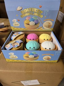 China RTS Colorful Dumpling Toys Glitter Dough Stress <b>Balls</b> Fidget Glitter Dumpling Squishy Mystery Box Fidget Toys with Box - Product Image 6