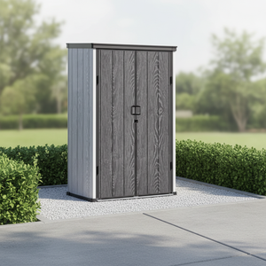 <span class=keywords><strong>Abri</strong></span> <span class=keywords><strong>de</strong></span> <span class=keywords><strong>jardin</strong></span> en plastique écologique, résistant aux intempéries, avec plancher, rangement extérieur personnalisé, facile à assembler - Product Image 1