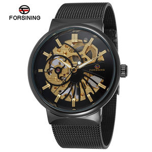 Montres automatiques mécaniques <span class=keywords><strong>pour</strong></span> hommes Forsining, <span class=keywords><strong>montre</strong></span> de mode masculine, acier inoxydable bleu, étanche, squelette, <span class=keywords><strong>pour</strong></span> affaires - Product Image 3