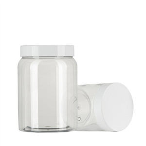 Tùy Chỉnh 64Oz Cho Rõ Ràng Lớn Pet Nhựa Con Dấu Kẹo Lọ Có Nắp Đậy Cấp Thực Phẩm Cho Màn Hình In Ấn - Product Image 1