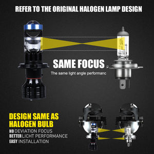 Mini projecteur LED H11 H7 H4 80W 6500K, ampoule LED H4 pour <span class=keywords><strong>moto</strong></span>, projecteur de phare LED H4, ampoule LED H4 pour automobile - Product Image 6