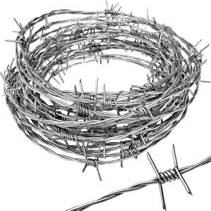 Fil de fer barbelé galvanisé à revêtement PVC, haute résistance, 500 mètres, 50 kg, prix <span class=keywords><strong>le</strong></span> plus bas par rouleau, Arame Farpado 500m, clôture en fil de fer barbelé - Product Image 2