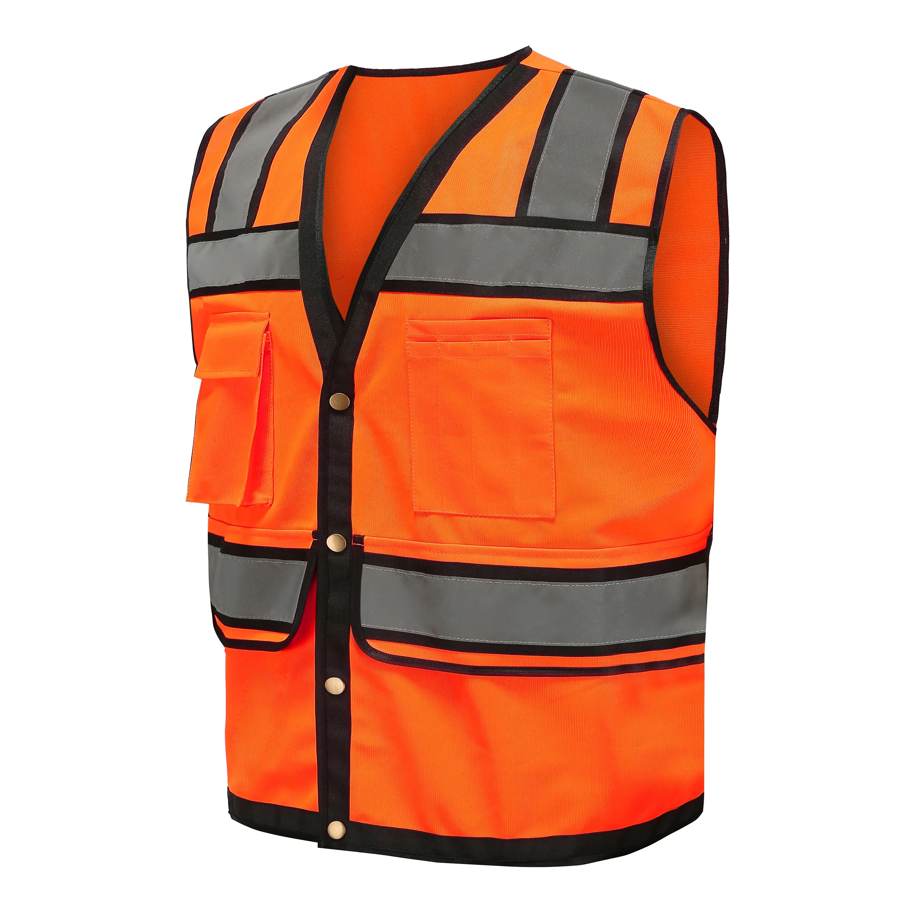 Wholesale Fluorescent Lime Green Yellow Type R Class 2 Mesh Economy Safety Vest with Pockets