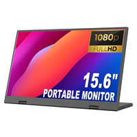 Monitor Laptop Portabel SIBOLAN 15.6 inci IPS, Ekstensi Layar Ganda, Mendukung Full HD 1920x1080, Antarmuka USB, Speaker Terintegrasi-Untuk