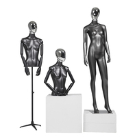 Accessoires de mannequin femme à la mode vitrine de magasin de vêtements pour femmes présentoir de mannequin complet noir et assis