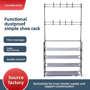 <span class=keywords><strong>Porte</strong></span>-chaussures multifonctionnel pas cher avec cintre, <span class=keywords><strong>porte</strong></span>-manteau simple pour dortoir, <span class=keywords><strong>porte</strong></span>-chapeau et <span class=keywords><strong>porte</strong></span>-chaussures en métal - Product Image 3